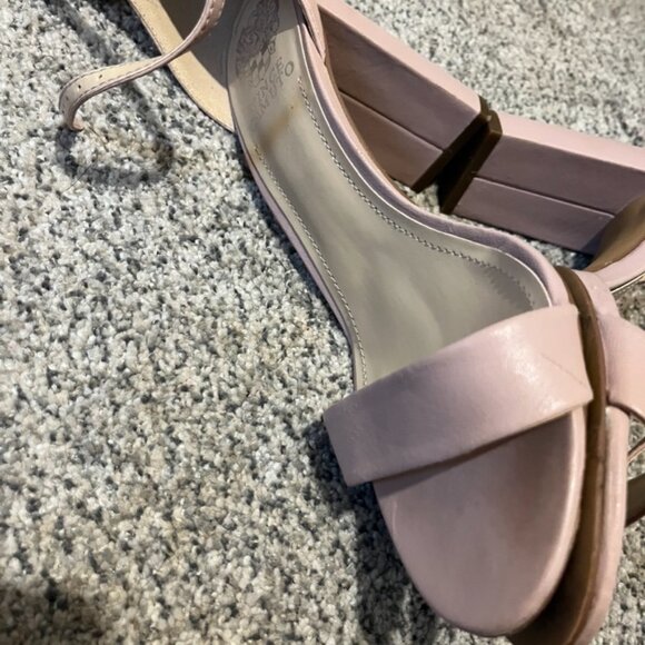 VINCE CAMUTO LIGHT PINK LEATHER DRESSY HEELS SZ 9M - Picture 5 of 6